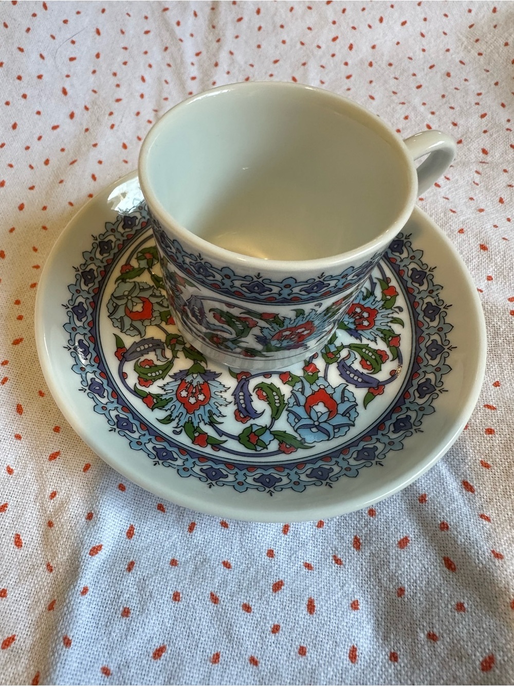Gural Porselen/Porcelain Turkish Small Demitasse Cup&Saucer Set.Coffee.Espresso